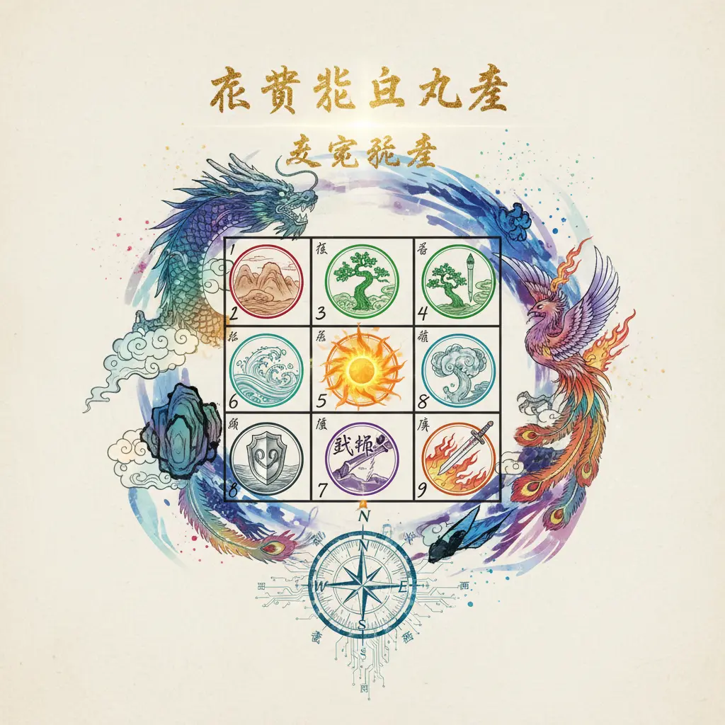 玄空飛星 - 洛書紫白九星